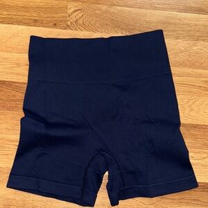Women's Navy Blue High-Waisted Biker Shorts